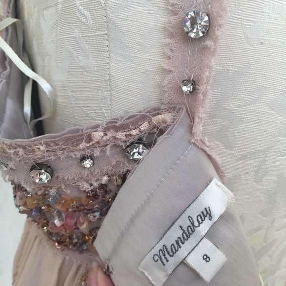 Vintage S 90s Y2K Boho Glam Party Dress Mandalay - Picture 11 of 12